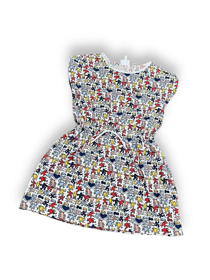Size 8 Lacoste x Keith Haring printed dress with tie waist Default Title / 8 / Girl