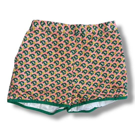 Size 7-8 The Middle Daughter green/yellow/pink shorts with "D" print Default Title / 8-Jul / Girl