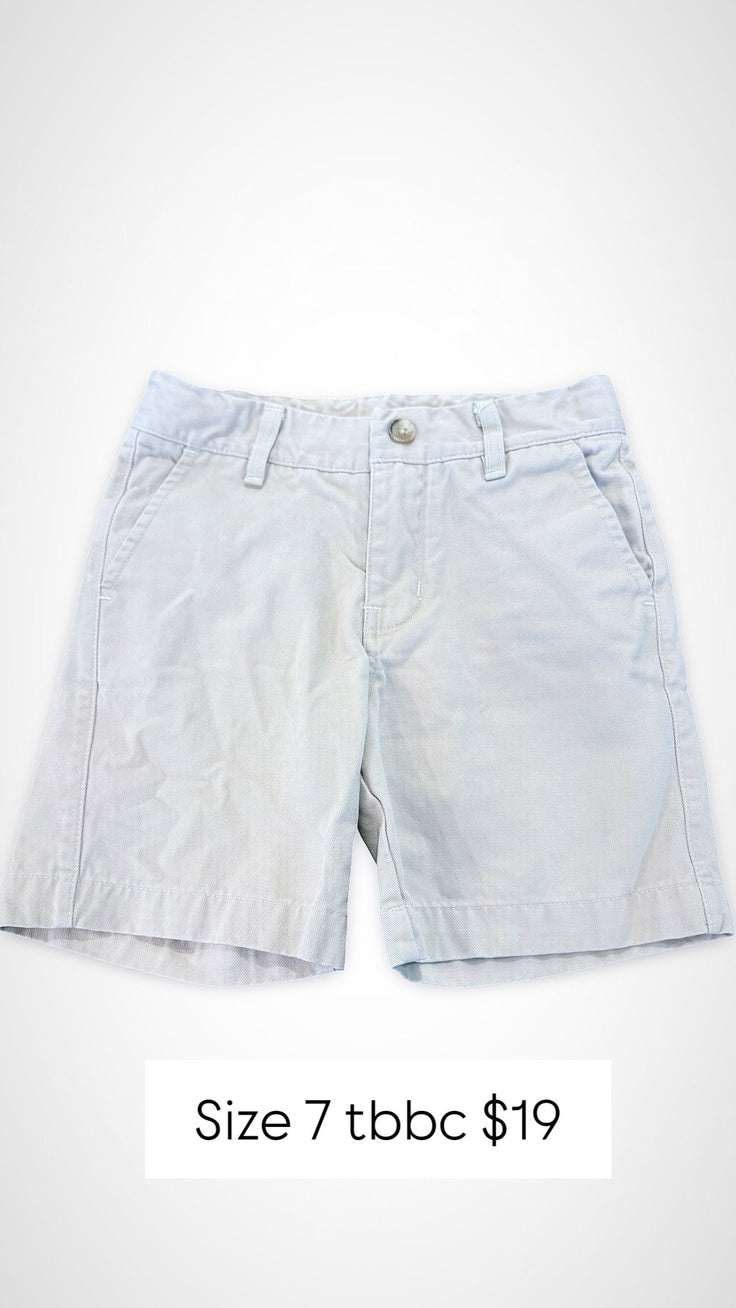 Size 7 TBBC khaki chino shorts Default Title / 7 / Boy