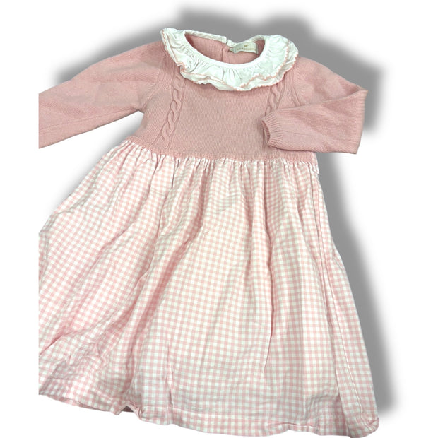 Size 8 Sal and Pimenta pink sweater top, pink and white check dress Default Title / 8 / Girl