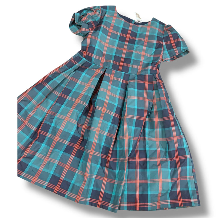 Size 8 Nordstrom green/black/red plaid taffeta dress Default Title / 8 / Girl