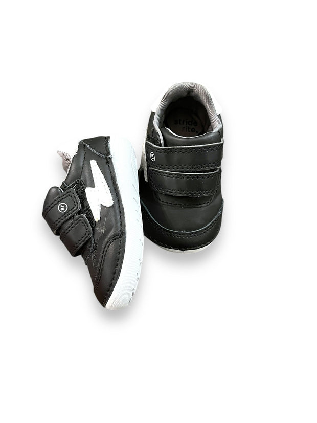 Size 3 infant Stride Rite black and white sneakers Default Title / 3 / -