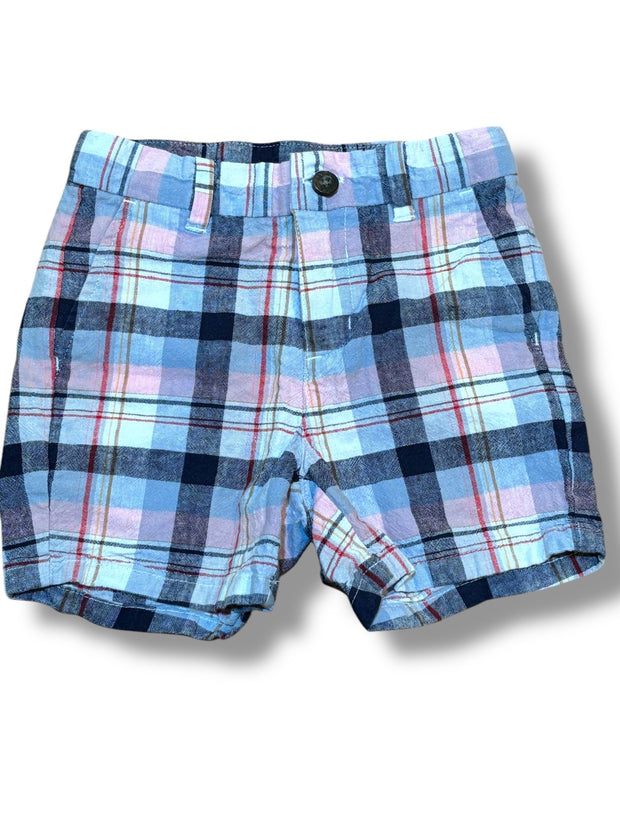 Size 18-24 month Janie and Jack pink and blue madras shorts Default Title / 18-24 month / Boy