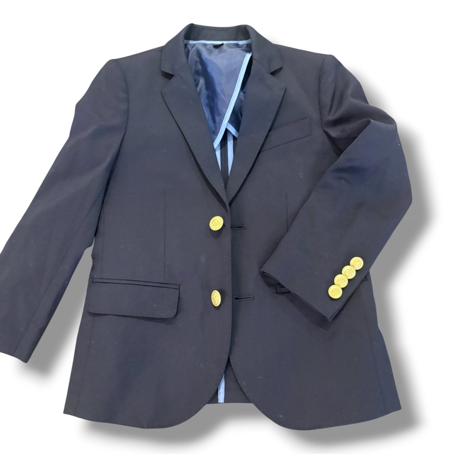 Size 5 Crewcuts Ludlow navy blazer with gold buttons Default Title / 5 / Boy