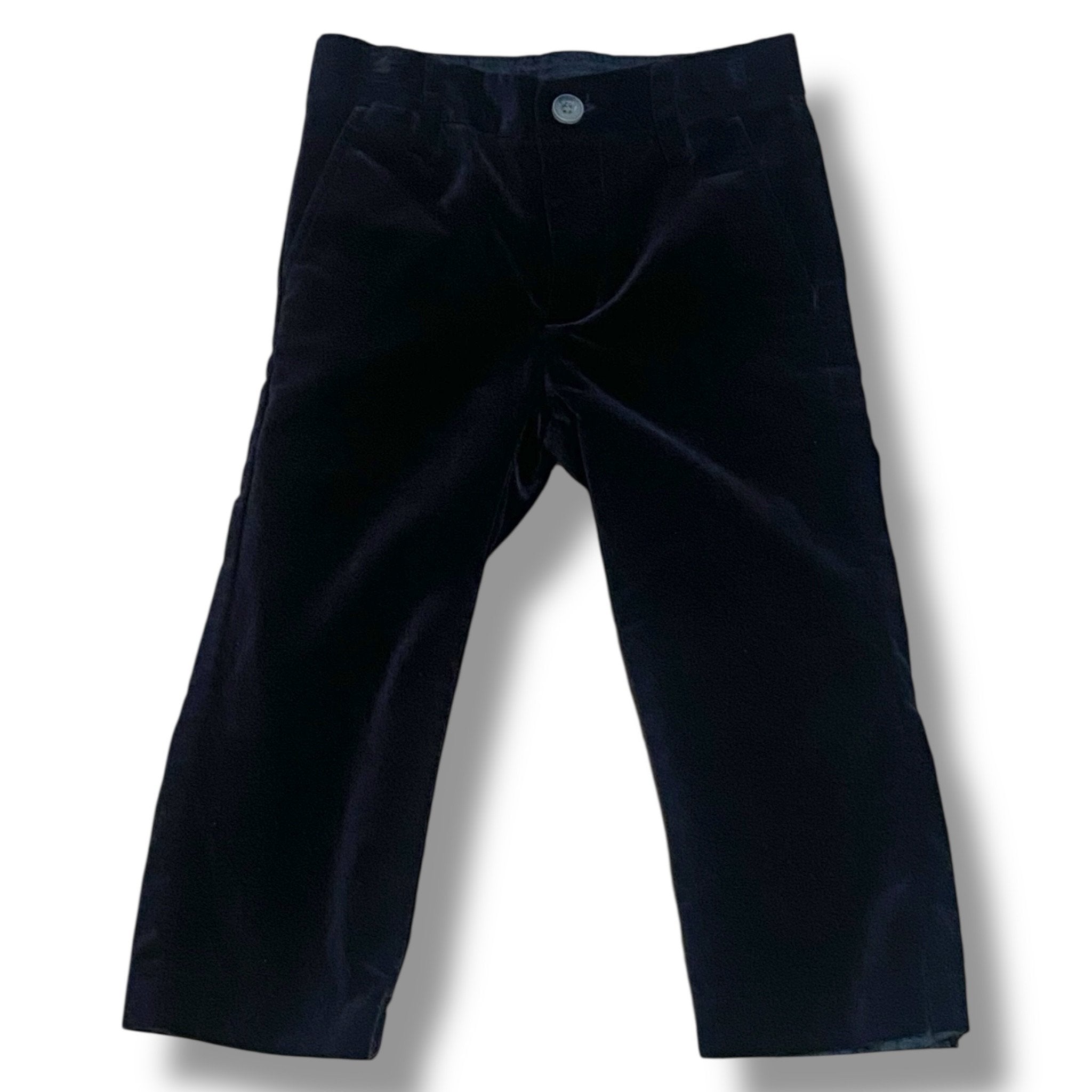 Size 2 Janie and Jack black velvet pants with lining Default Title / 2 / Boy