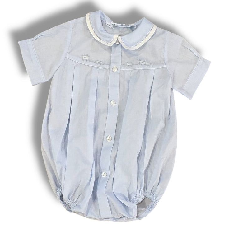 SIze 6 month Feltman brothers light blue, train embroidered bubble Default Title / 6 month / Boy
