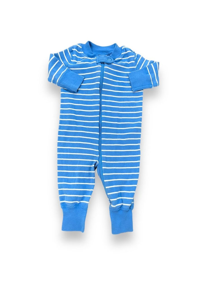 Size 0-3 month Hanna Andersson blue and white stripe sleeper Default Title / 0-3 month / Boy
