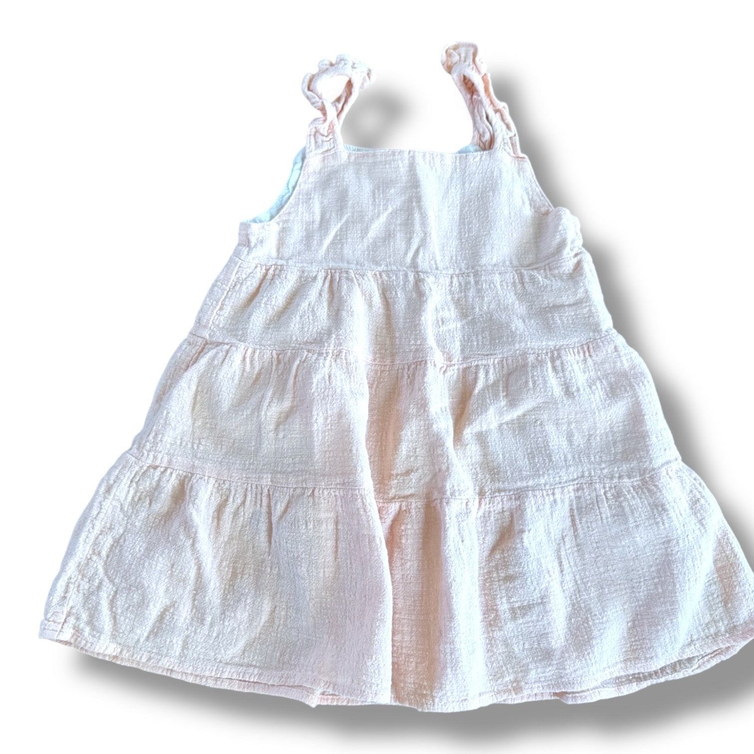 Size 4 Vignette light pink dress with ruffle on straps Default Title / 4 / Girl