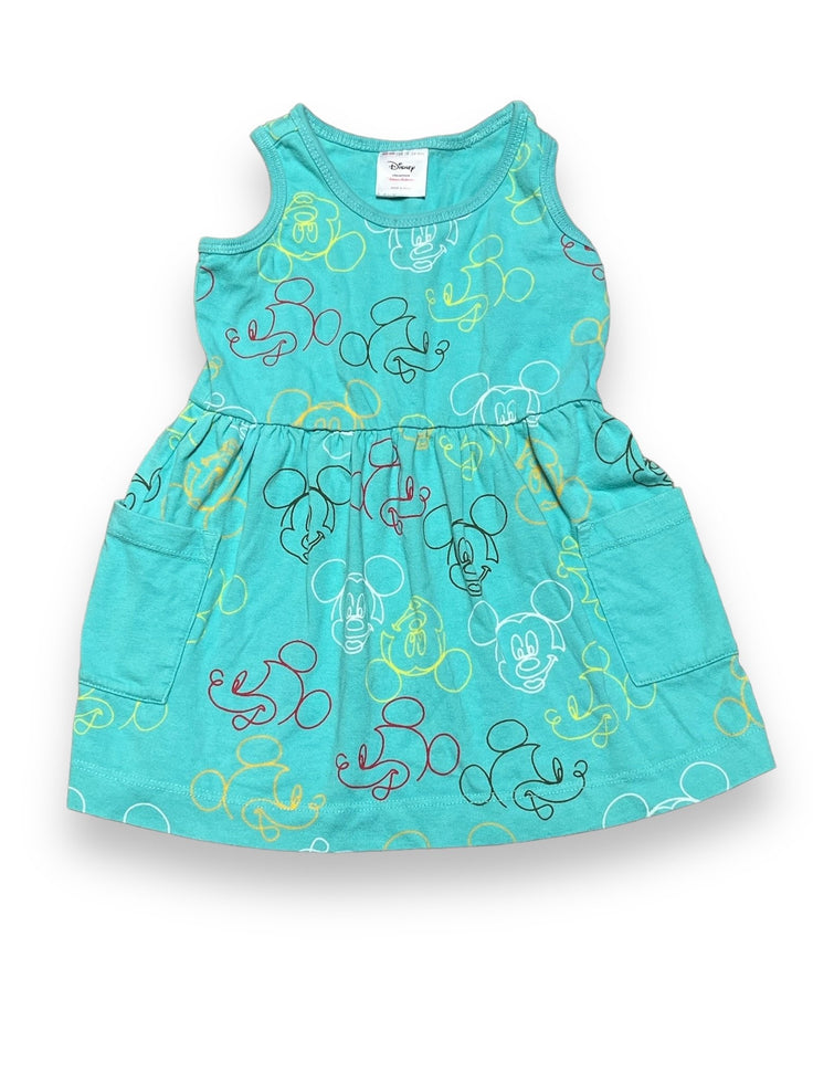 Size 18-24 month Disney Mickey Mouse teal tank dress Default Title / 18-24 month / Girl