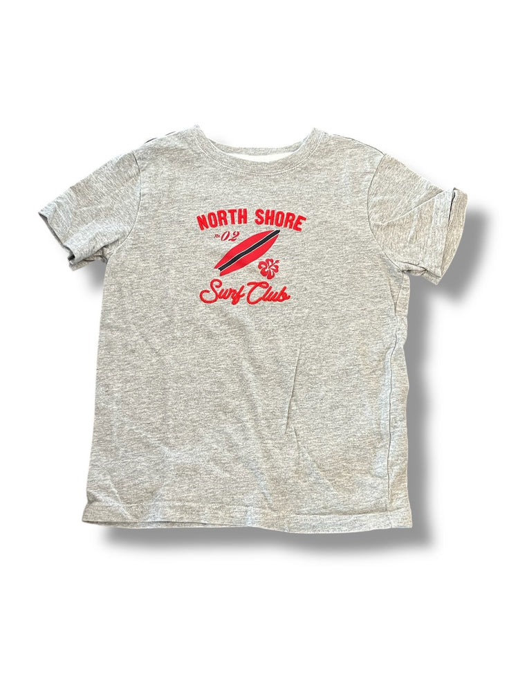 Size 6 Janie and Jack heathered grey "north shore surf club" short sleeve tee Default Title / 6 / Boy