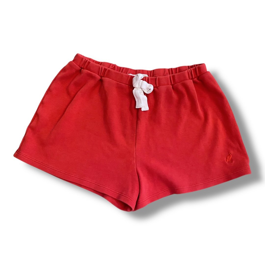 Size 12 TBBC red pull on cotton shorts with white drawstring Default Title / 12 / Girl