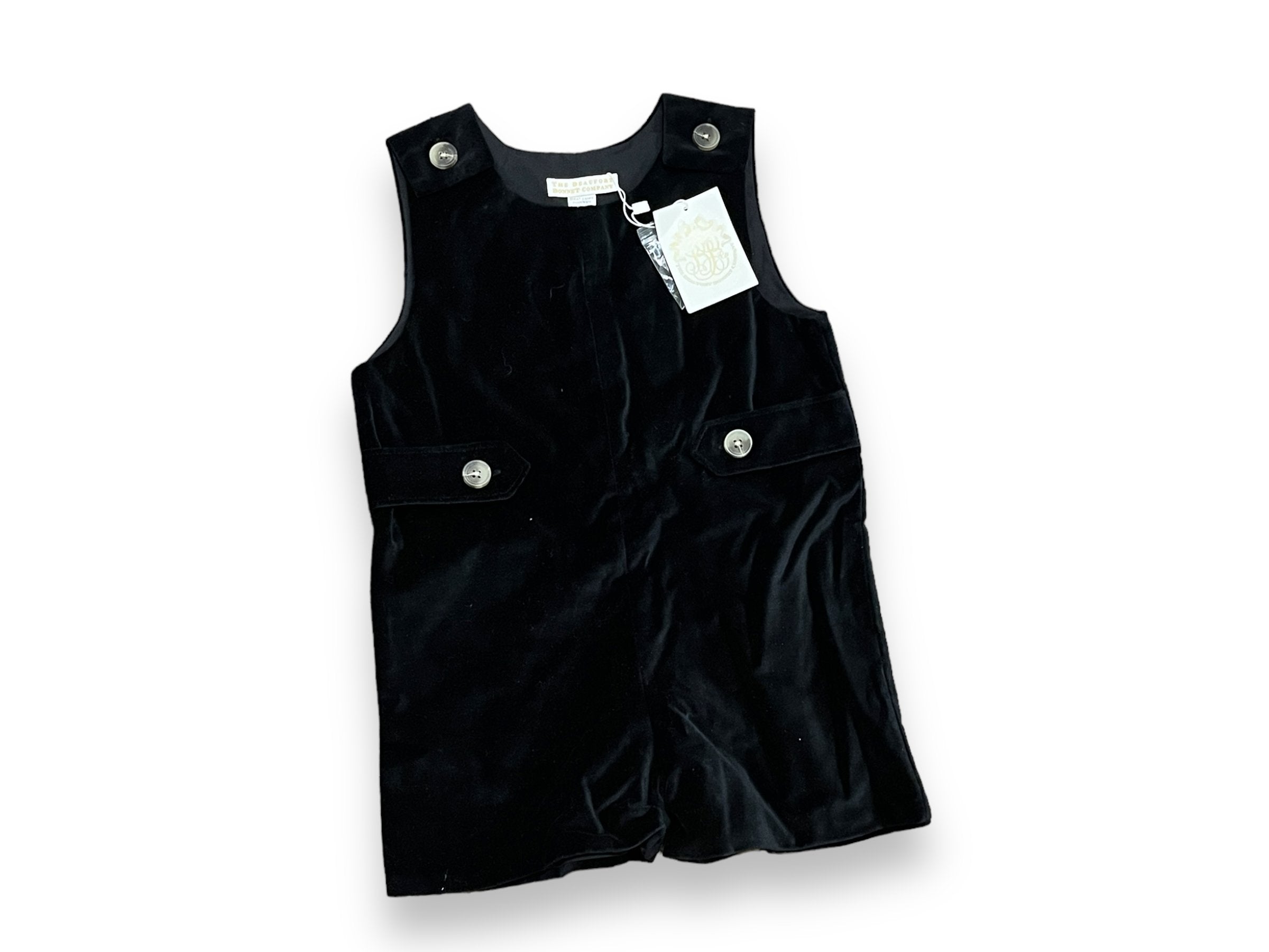 Size 3 TBBC black velvet shortall NWT Default Title / 3 / Boy