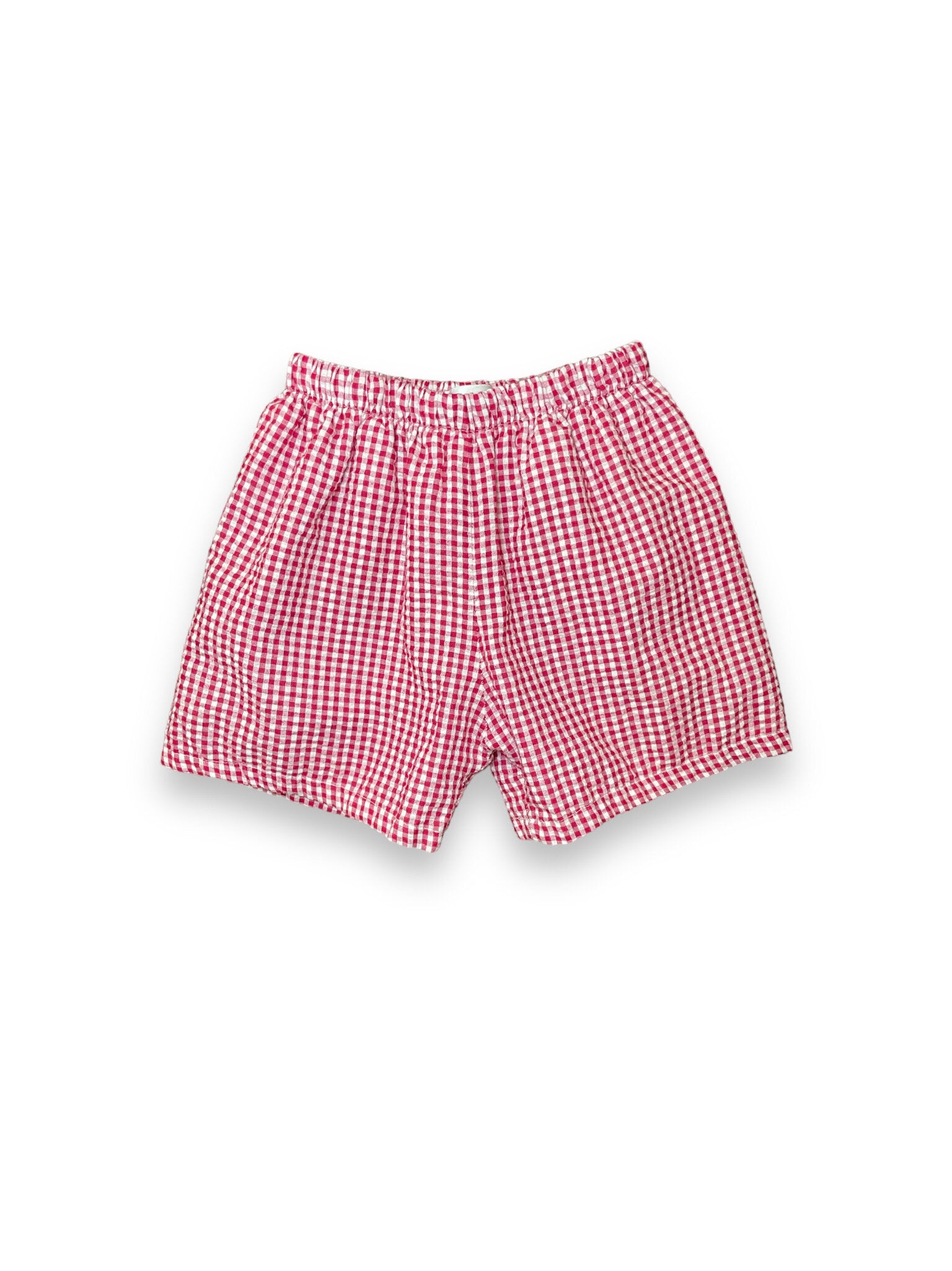 Size 6 Annie Kate red check pull on shorts Default Title / 6 / Boy