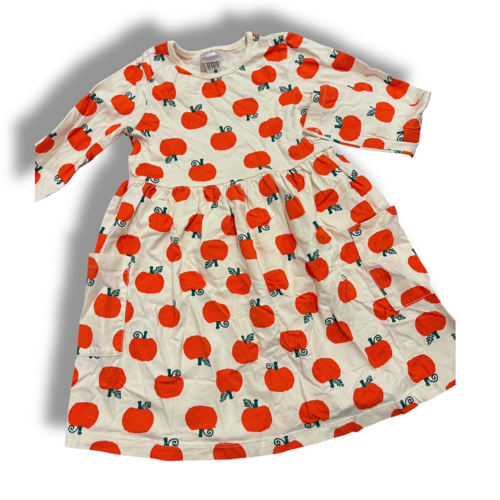 Size 8 Hanna Andersson knit long sleeve dress with pumpkins Default Title / 8 / Girl