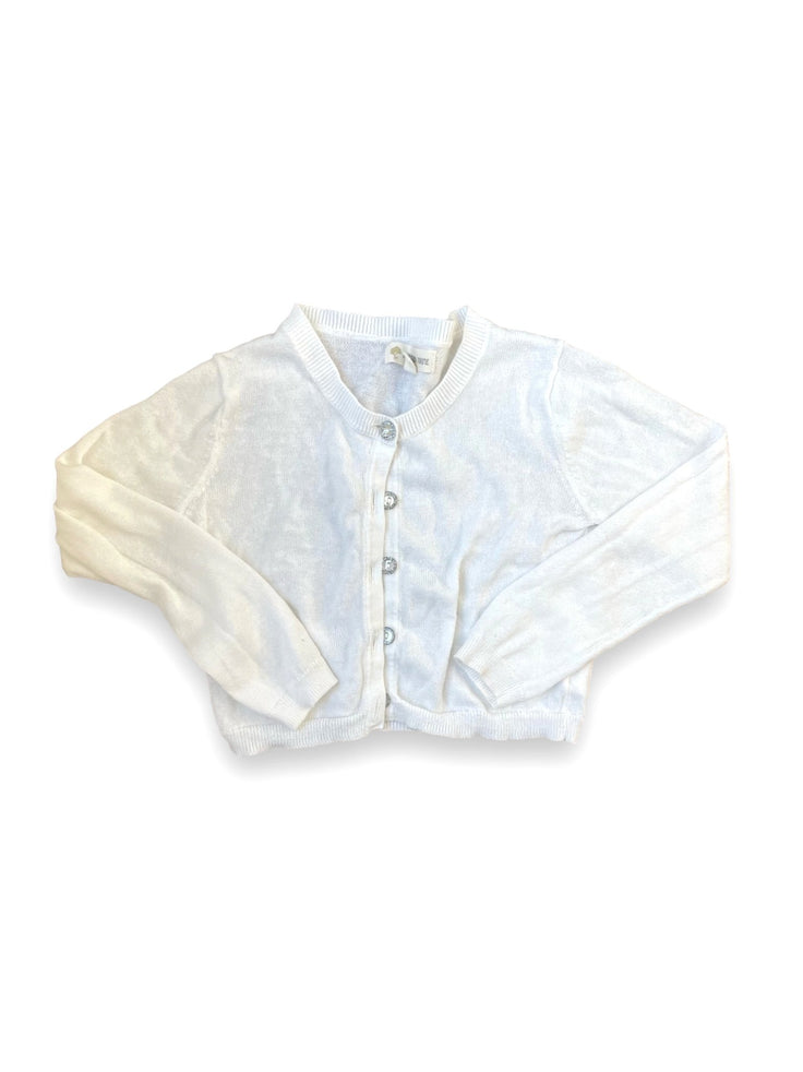 Size 3 Tucker+Tate white cardigan with sparkle buttons Default Title / 3 / Girl