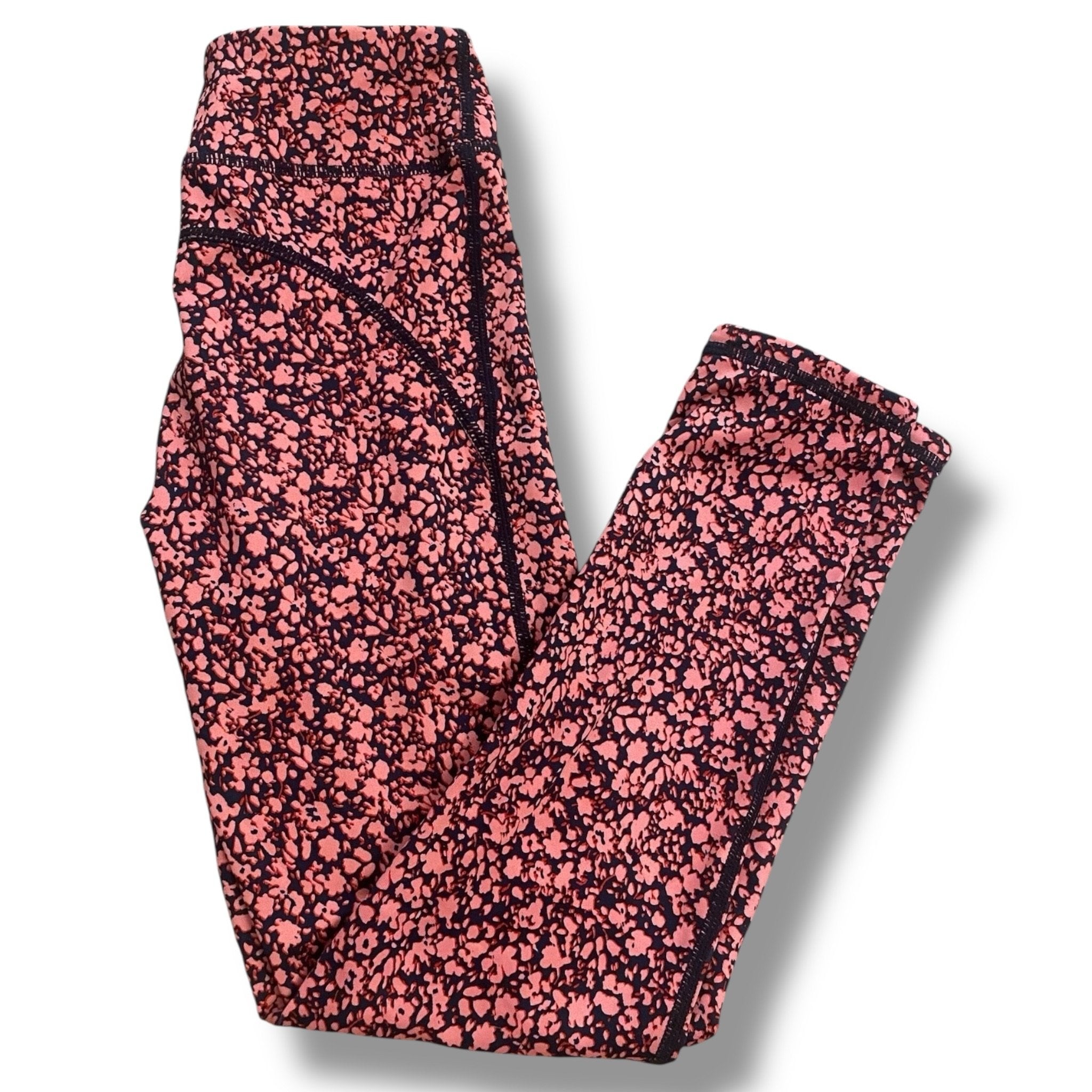 Size 7-8 Zella pink and navy patterned leggings Default Title / 8-Jul / Girl