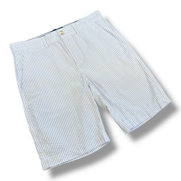 Size 14 Johnnie-O blue and white seersucker shorts Default Title / 14 / Boy