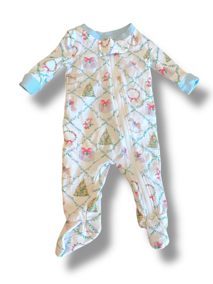 Size Newborn Classic Whimsy lattice wreath sleeper Default Title / Newborn / -