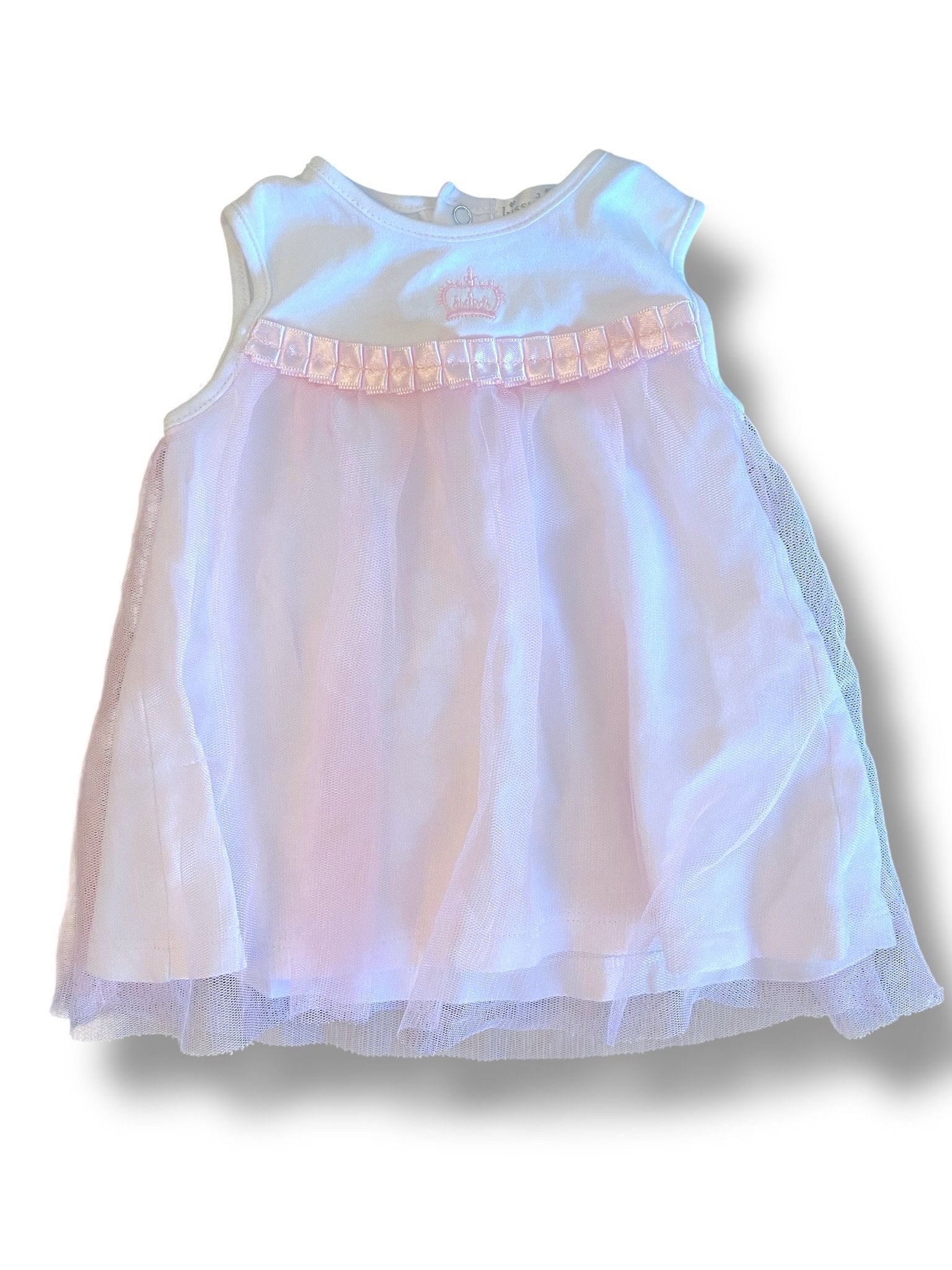 Size 0-3 month Kissy Kissy pink tulle dress with crown Default Title / 0-3 month / -