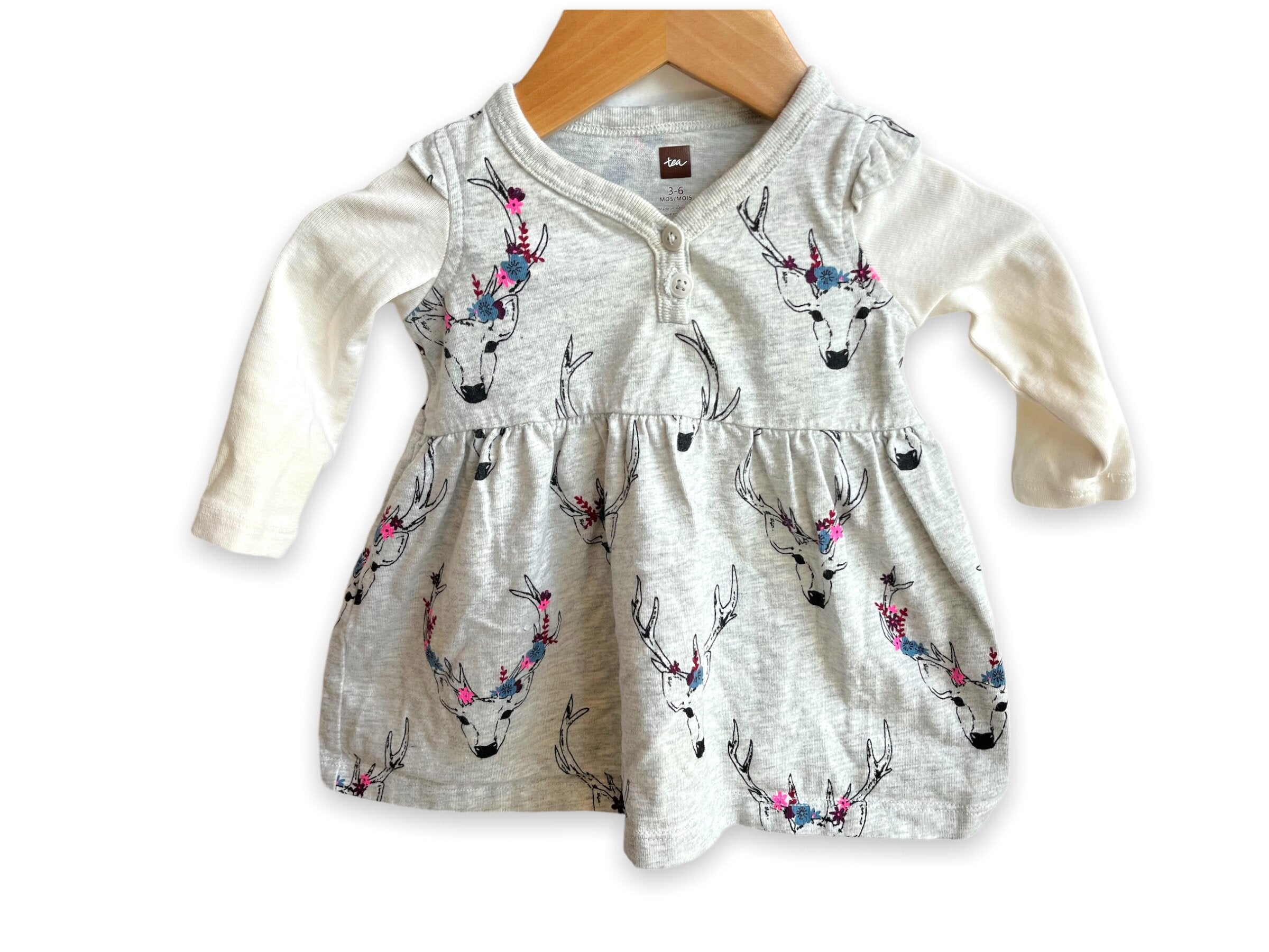 Size 3-6 month Tea deer dress Default Title / 3-6 month / Girl