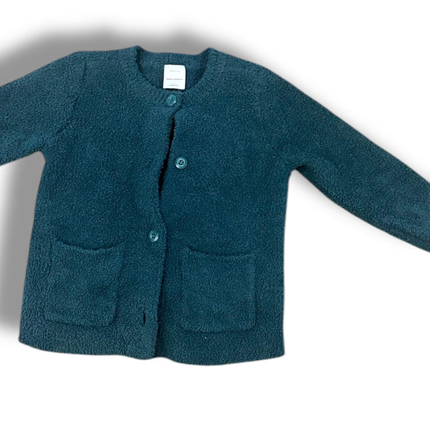 Size 6 Hanna Andersson dark green fuzzy cardigan Default Title / 6 / Girl