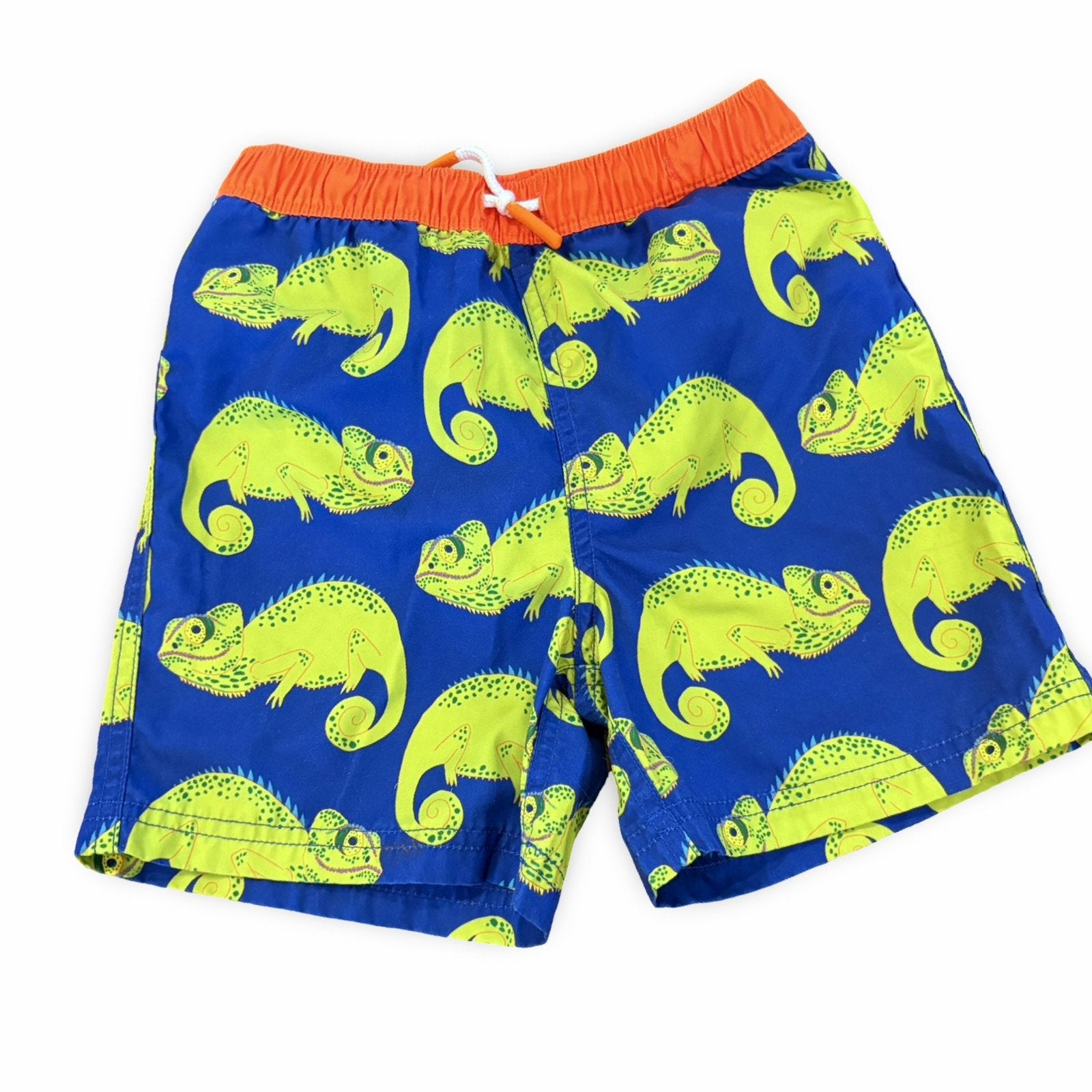 Size 5-6 Boden blue swim trunks with iguanas Default Title / 6-May / Boy