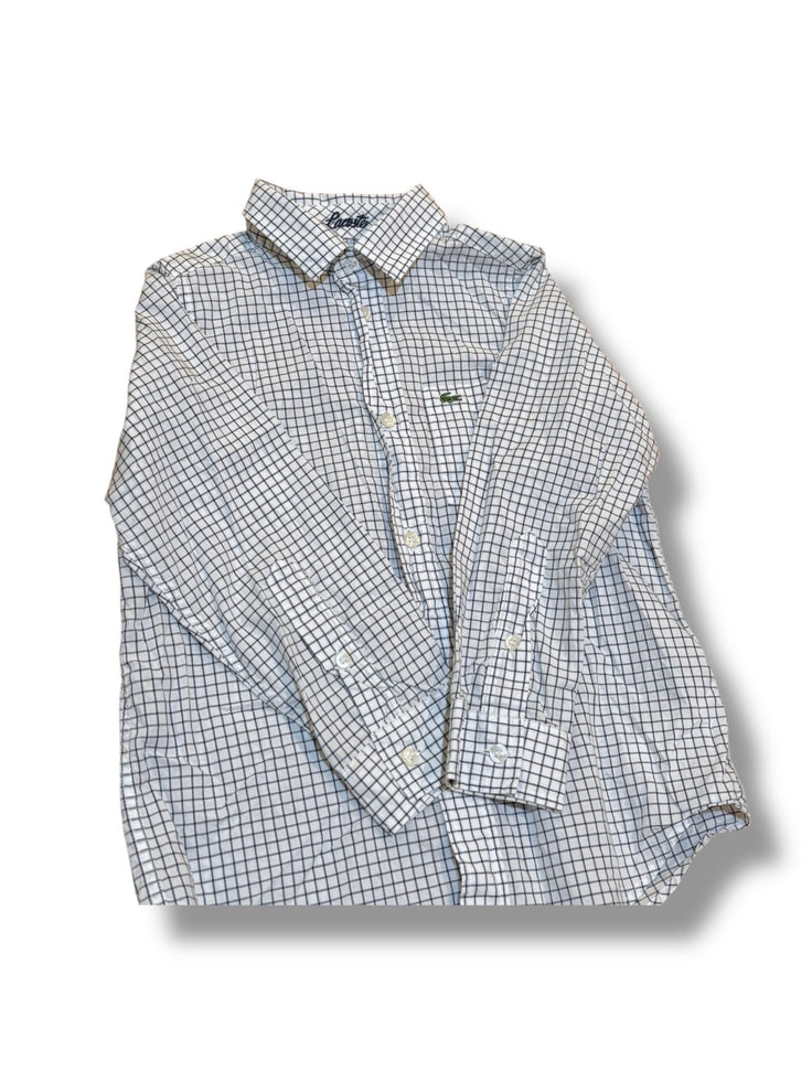 Size 5 Lacoste black/white windowpane button-down Default Title / 5 / Boy