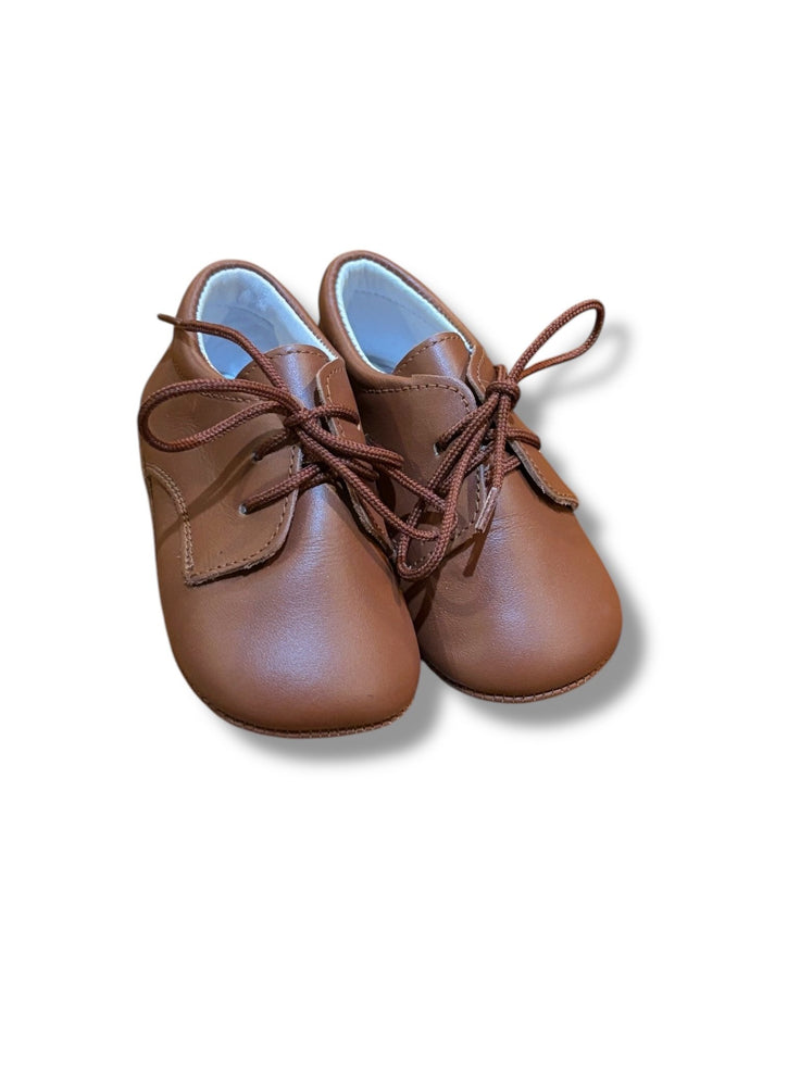Size toddler 5  La Coqueta dark tan leather baby booties Default Title / Toddler / -