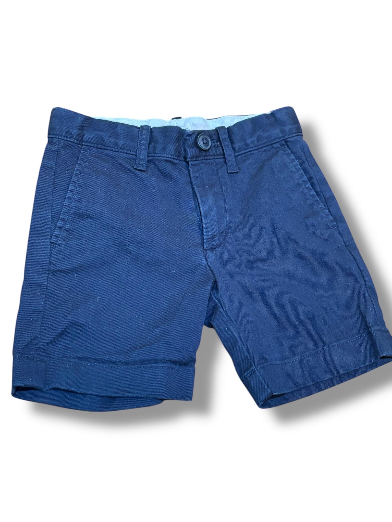 Size 3 Crewcuts navy chino shorts (hidden adjustable waist) Default Title / 3 / Boy