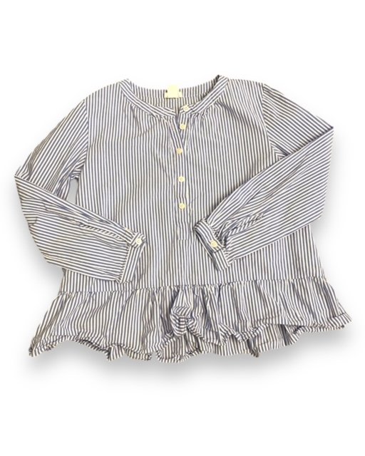Size 10 Crewcuts blue and white striped peplum top Default Title / 10 / Girl
