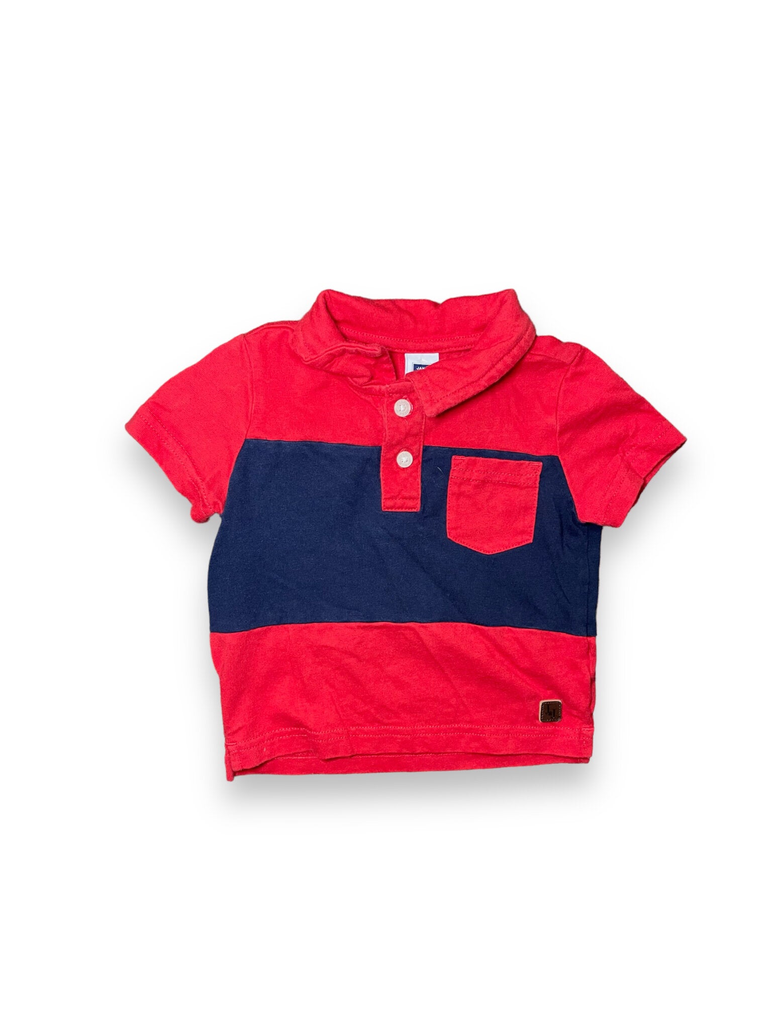 Size 6-12 month Janie and Jack red and navy polo Default Title / 6-12 month / Boy