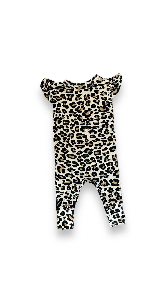 Size 0-3 month Posh Peanut leopard romper Default Title / 0-3 month / Girl
