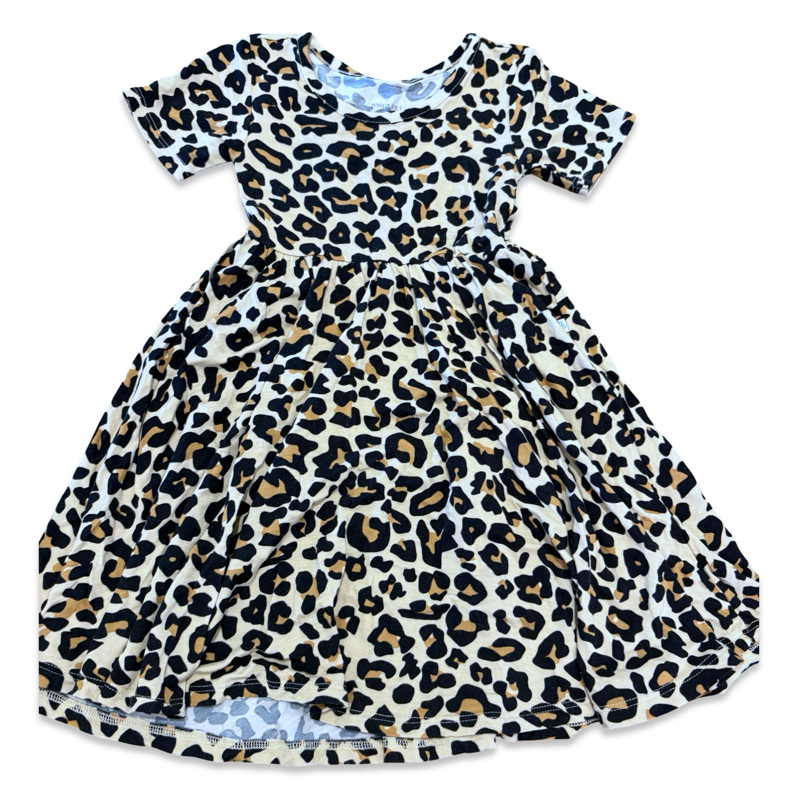 Size 2 Posh peanut leopard short sleeve knit dress Default Title / 2 / Girl