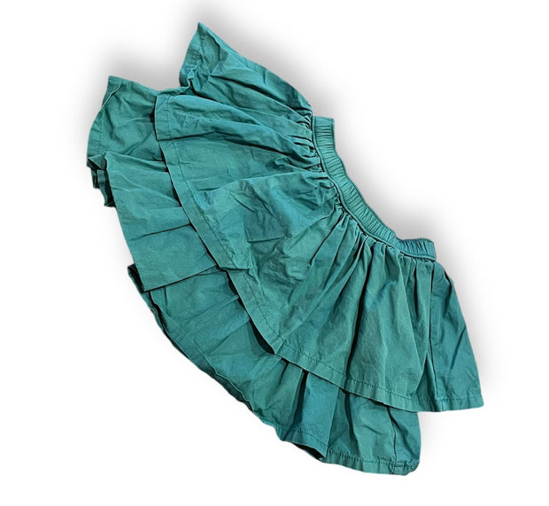 Size 4 Hanna Andersson green pull on skirt, light fading Default Title / 4 / Girl