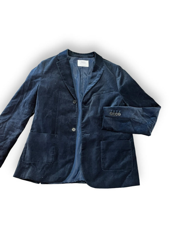 Size 13/14 Zara navy velvet blazer Default Title / 13-14 / Boy
