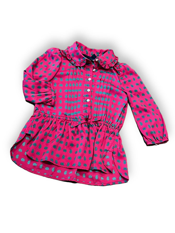 Size 18 month Ralph lauren pink paisley, tuxedo front collar tunic Default Title / 18 month / Girl