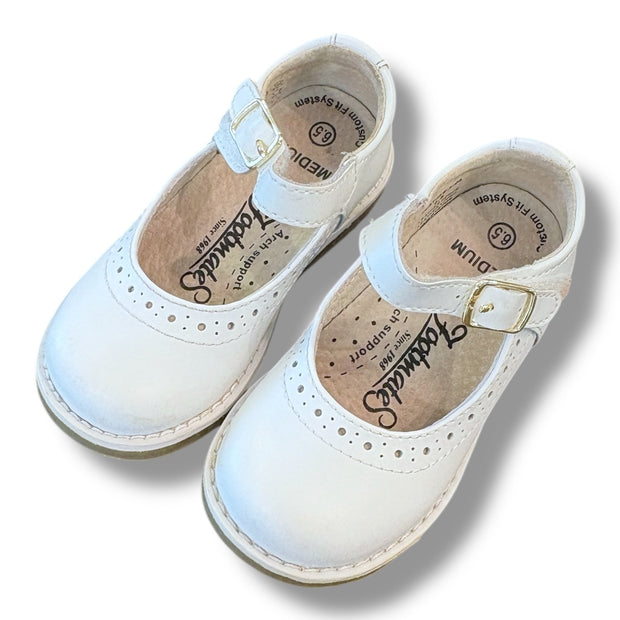 Size 6.5 toddler footmates white mary janes Default Title / 6.5 / -
