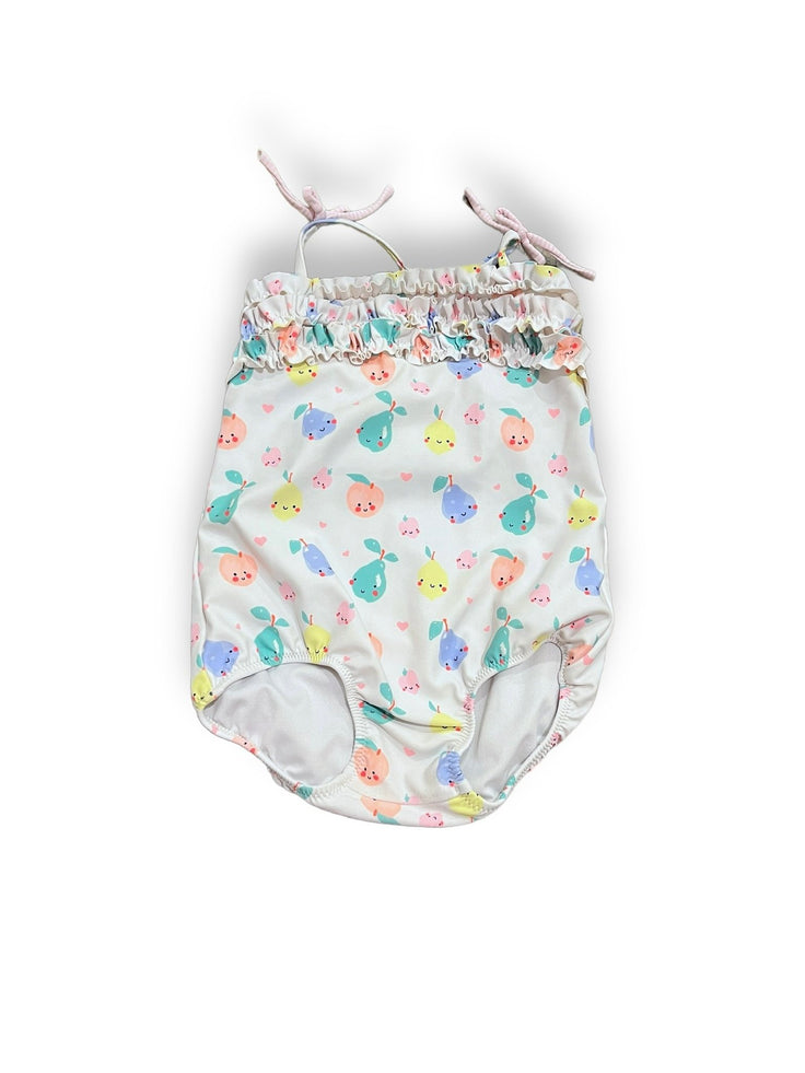 Size 12-18 Sunuva white neon fruit one piece swimsuit Default Title / 12-18 month / Girl