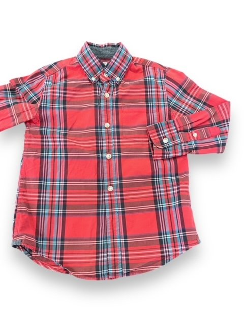 Size 4-5 Crewcuts red plaid button up Default Title / 5-Apr / Boy