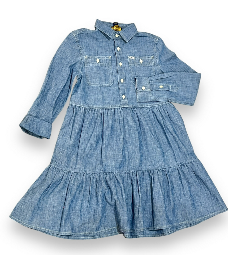 Size 8 Ralph Lauren denim button up shirt dress Default Title / 8 / Girl