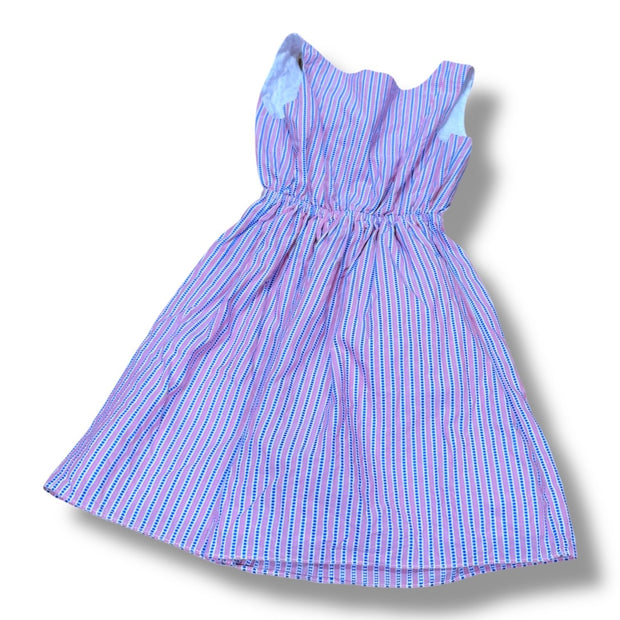 Size 14 Bella Bliss dress with pink stripes and blue polka dots and ties in the back Default Title / 14 / Girl