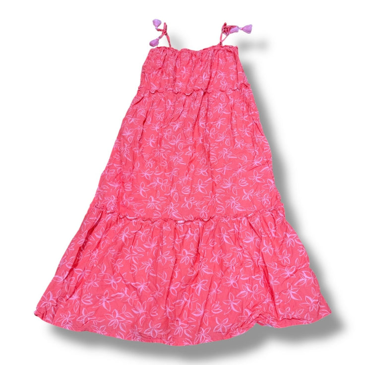 Size 14 Feather 4 Arrow hot pink maxi dress with pink flowers Default Title / 14 / Girl