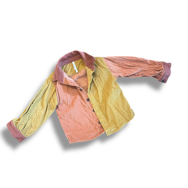 Size 3-4 Wild Wawa rust/yellow/orange patchwork button up Default Title / 4-Mar / Boy