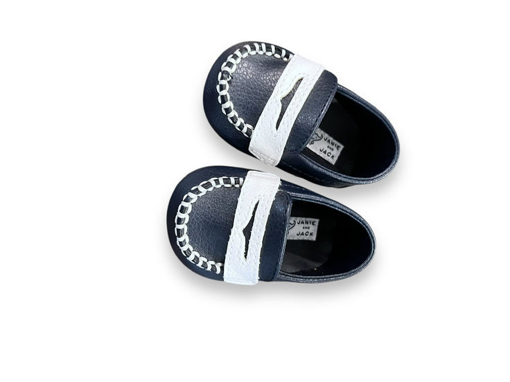 Size 0 Janie and Jack Navy Loafers Default Title / 0 / -