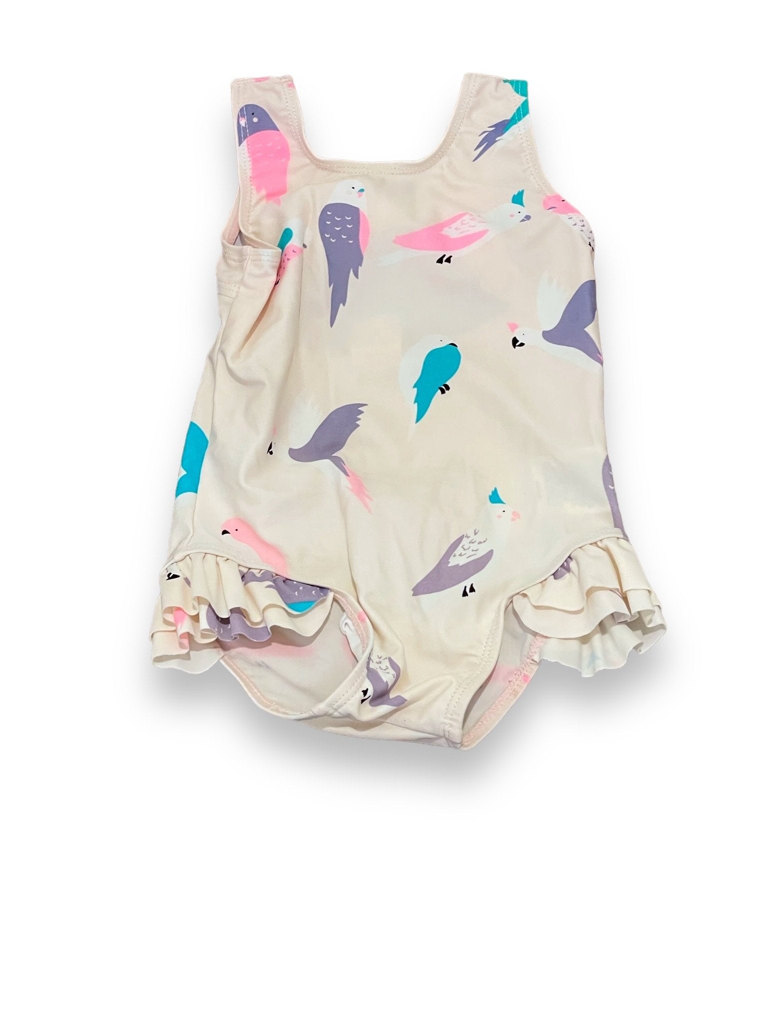 Size 6-12 month Seed heritage pink one piece swimsuit with birds Default Title / 6-12 month / -