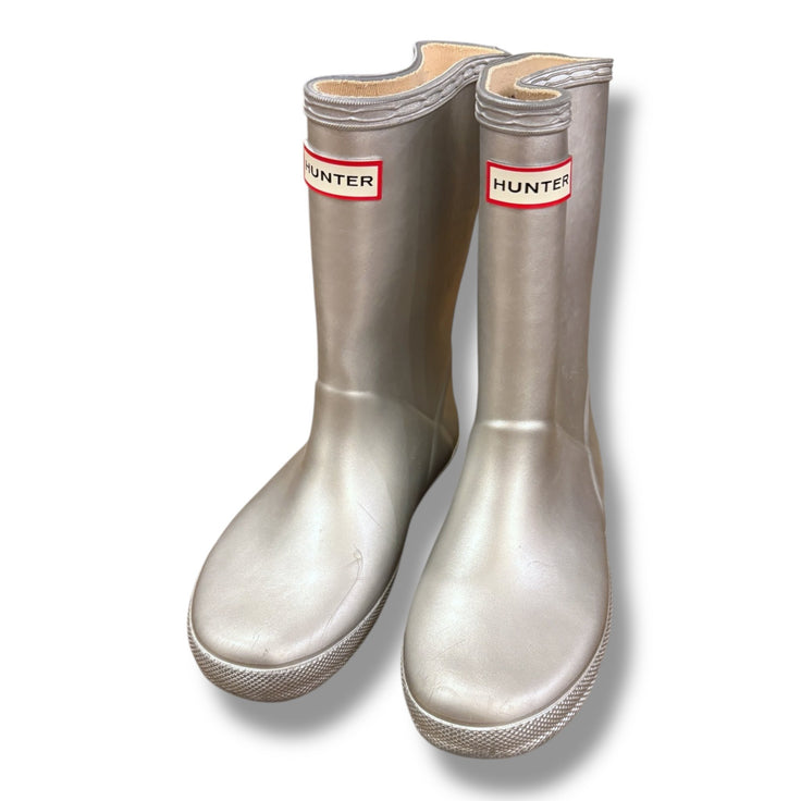 Size 1 girls Hunter boots- silver Default Title / 1 / Girl