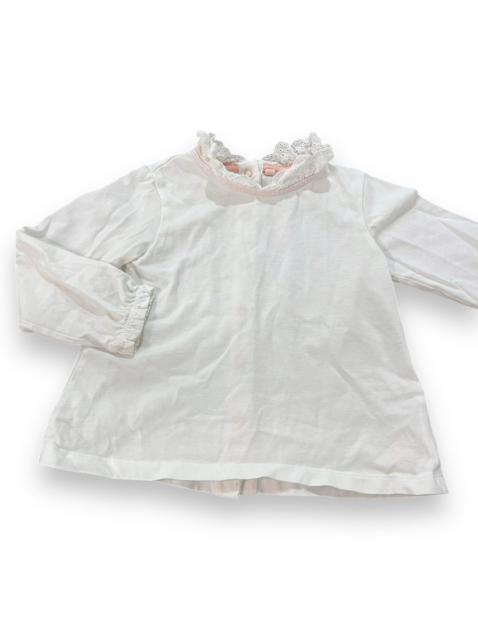 Size 2-3 Boden White Blouse with Eyelet Blouse Default Title / 3-Feb / Girl