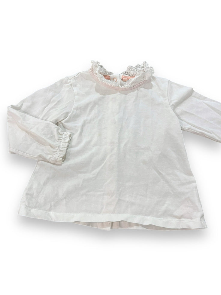 Size 2-3 Boden White Blouse with Eyelet Blouse Default Title / 3-Feb / Girl