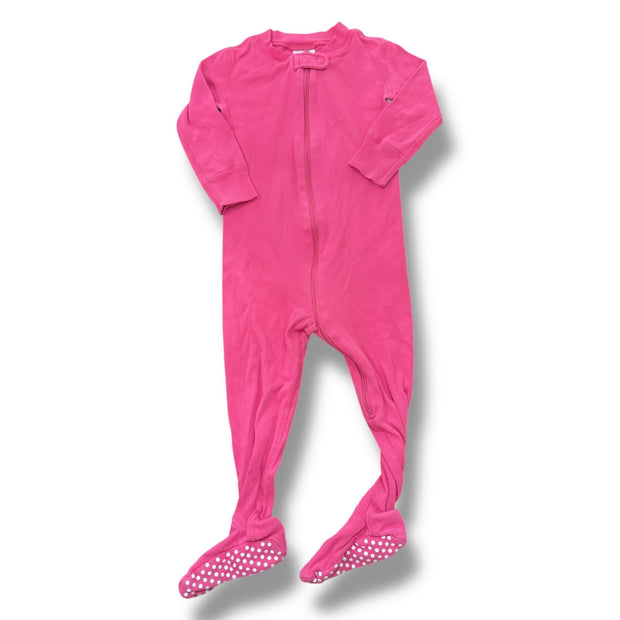 Size 12-18 month Hanna Andersson dark pink footie pajamas Default Title / 12-18 month / Girl