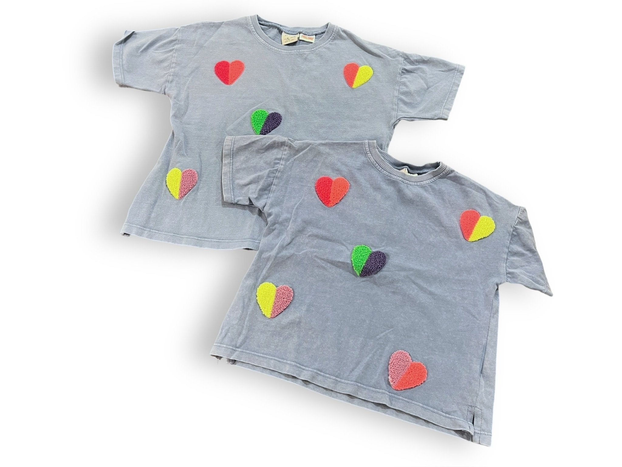 Size 4 Zara Blue Shirt with Hearts Default Title / 4 / Girl